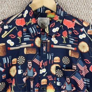 RSVLTS Roosevelts Shirt Mens Medium Large Ron Swanson Parks Rec Kunuflex T468